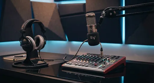 Podcaster and audio producer creating show notes from an Instagram teaser